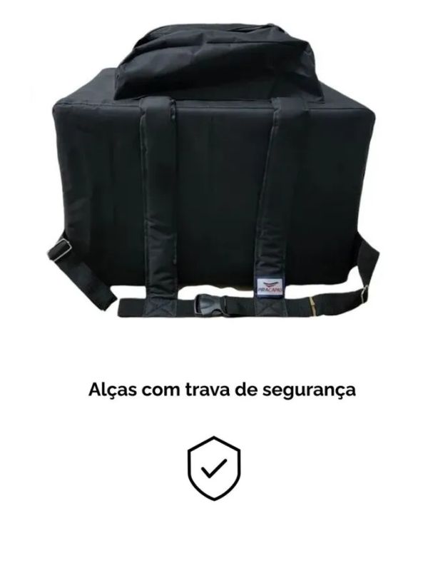 Bag entregas 60l mochila térmica aluminizada reforçada piracapas