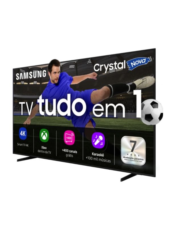 Smart tv samsung crystal uhd 55" 4k – un55u8100fgxzd, led, wi-fi, alexa integrada – preto
