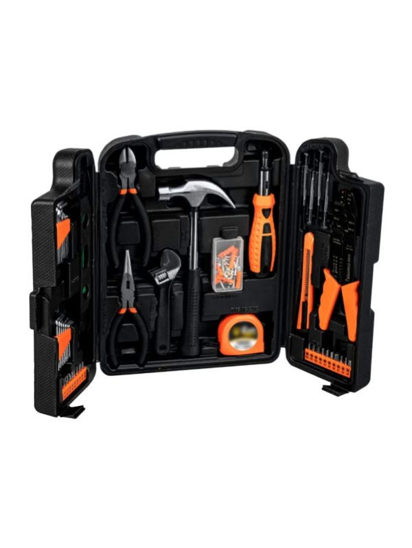 Kit jogo de ferramentas completo 129 peças + jogo de soquetes 40 peças – the black tools – tbt12940k